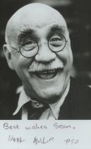 Warren Mitchell signed black & white photo 5.5x3.5 Inch. Dedicated. Was a British actor. He was a