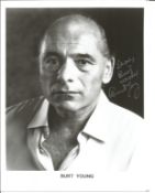 Burt Young signed 10x8 inch black and white promo photo dedicated. Good Condition. All autographs