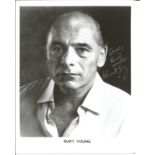 Burt Young signed 10x8 inch black and white promo photo dedicated. Good Condition. All autographs