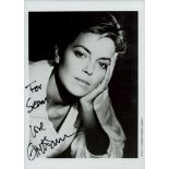 Greta Scacchi, OMRI signed black & white photo 7x5 Inch. Is an Anglo-Italian-Australian actress. She