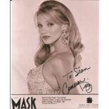 Cameron Diaz signed 10x8 inch black and white Mask promo photo dedicated. Good Condition. All