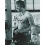 Jon Voight signed 10x8 inch black and white photo dedicated. Good Condition. All autographs come