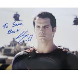 Henry Cavill signed 10x8 inch Man of Steel colour photo dedicated. Good Condition. All autographs