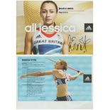 Jessica Ennis Hill signed Adidas 8x6 inch colour promo photo. Good Condition. All autographs come