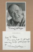 Sir Micheal Hordern signed 6x4 inch black and white photo with accompanying note. Good Condition.