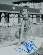 Jane Powell signed 10x8 inch black and white photo dedicated. Good Condition. All autographs come