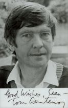 Sir Tom Courtenay signed black & white photo 5.5x3.5 Inch. Dedicated. Is an English actor. After