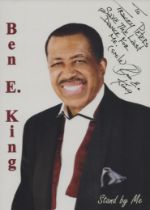 Ben E. King signed 7x5 inch colour promo photo dedicated. Good Condition. All autographs come with a