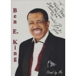 Ben E. King signed 7x5 inch colour promo photo dedicated. Good Condition. All autographs come with a