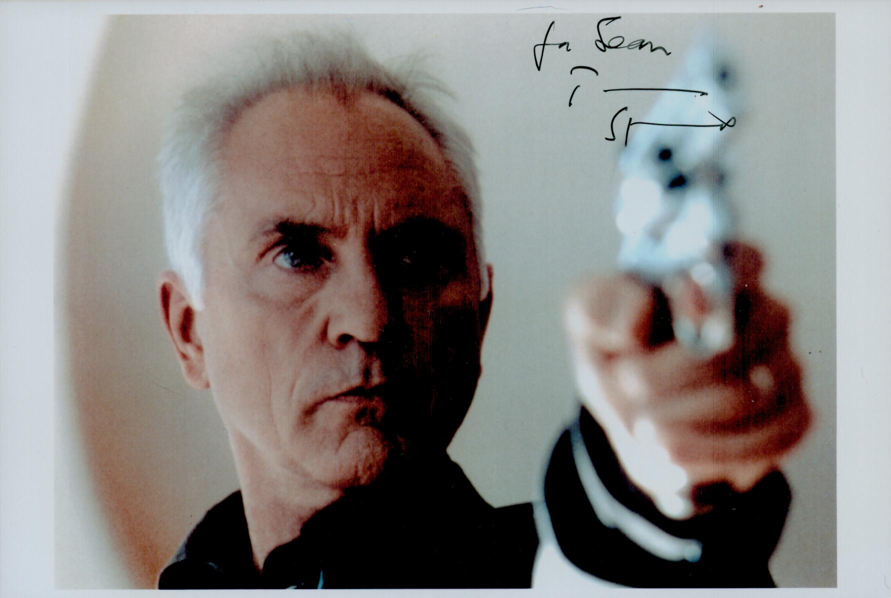 Terence Stamp signed colour photo Approx. 6x4 Inch. Dedicated. Is an English actor. Known for his