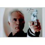 Terence Stamp signed colour photo Approx. 6x4 Inch. Dedicated. Is an English actor. Known for his