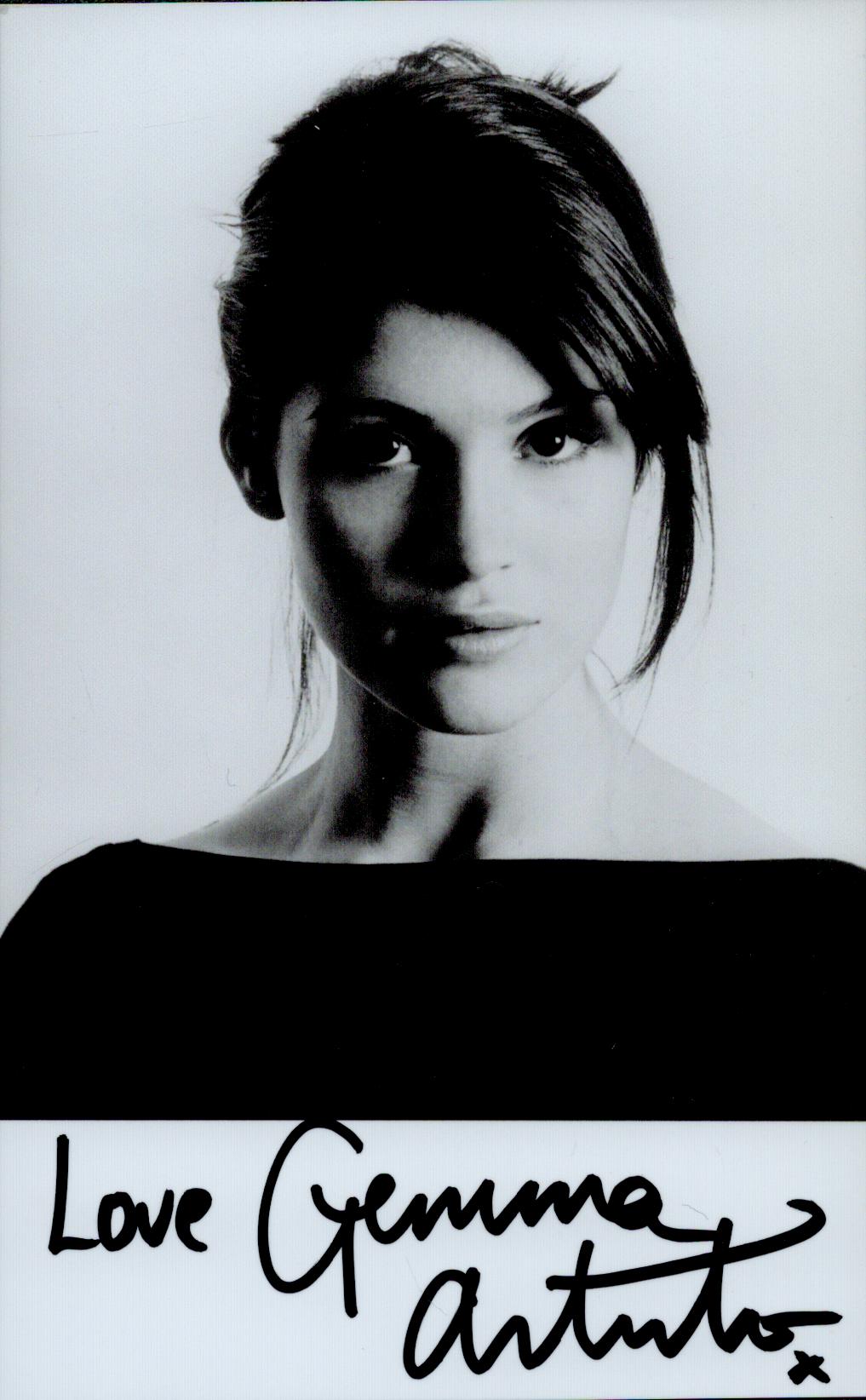 Gemma Arterton signed black & white photo 5.5x3.5 Inch. An Actress. Good Condition. All autographs