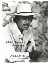 Gilbert Roland signed 10x8 inch black and white photo dedicated. Good Condition. All autographs come