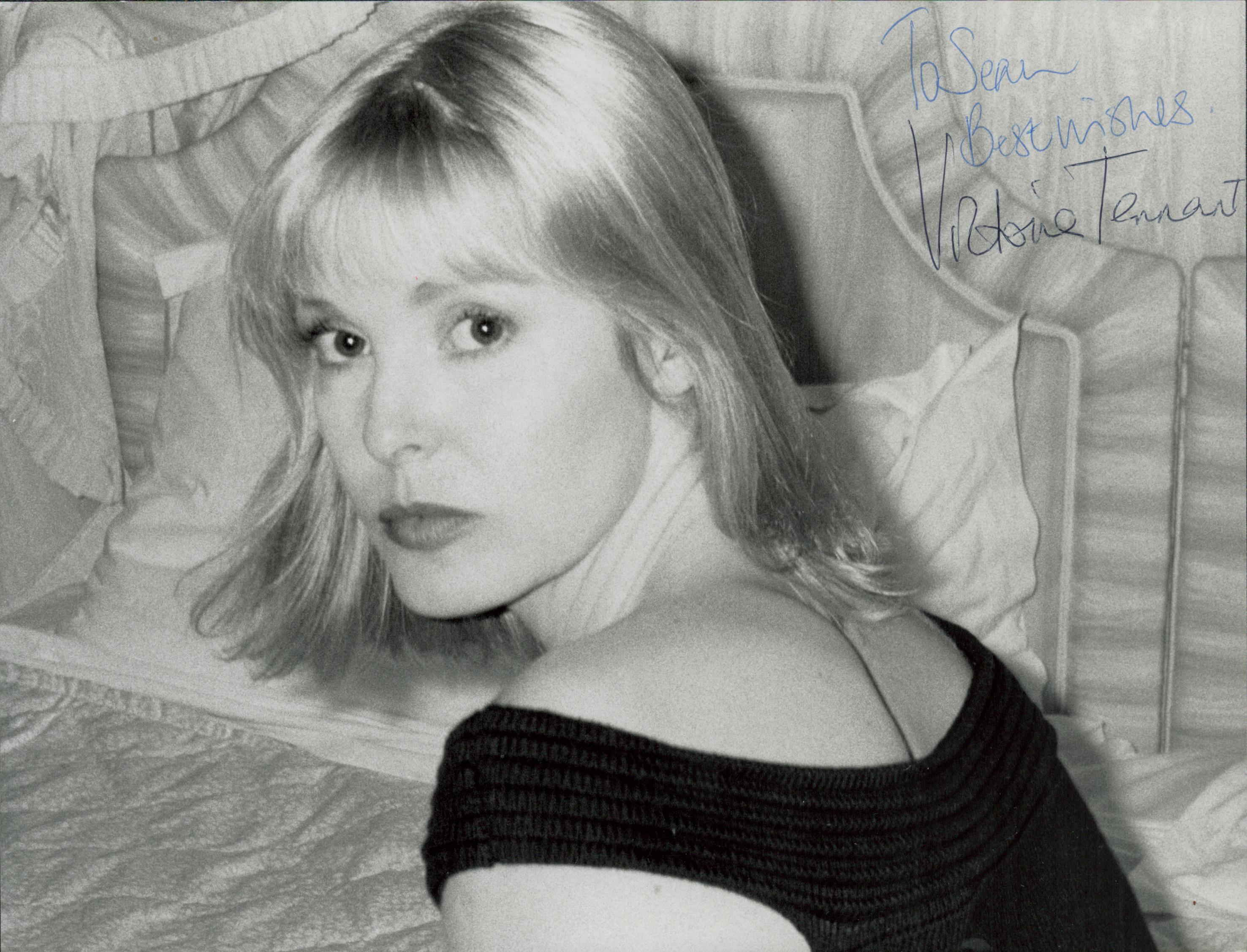 Victoria Tennant signed black & white photo 10x7.5 Inch. Dedicated. Is a British actress. She is