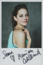 Marion Cotillard signed colour photo 6x4 Inch. Dedicated. Is a French actress. Known for her roles