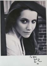 Nerina Pallot signed black & white photo Approx. 12x8 Inch. Dedicated. Is a British singer,