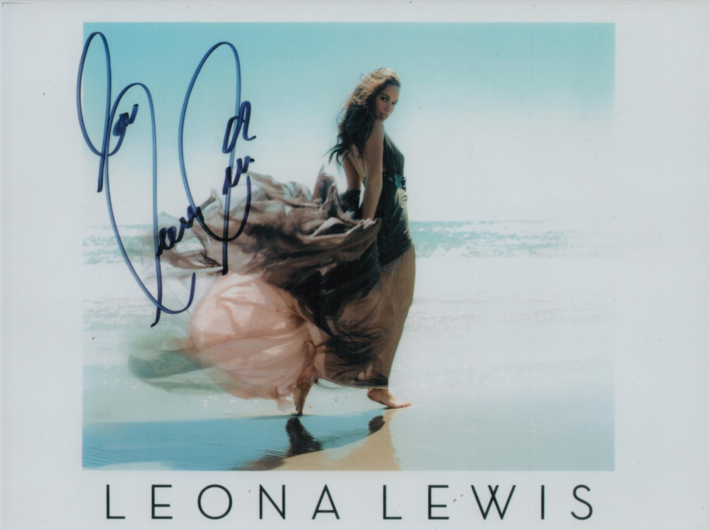 Leona Lewis signed 8x6 inch colour promo photo. Good Condition. All autographs come with a