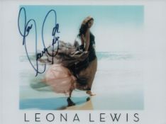 Leona Lewis signed 8x6 inch colour promo photo. Good Condition. All autographs come with a