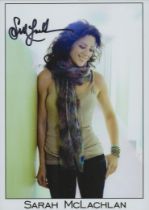 Sarah McLachlan signed 7x5 inch colour promo photo. Good Condition. All autographs come with a
