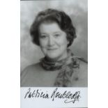 Patricia Routledge signed 6x4 inch black and white photo. Good Condition. All autographs come with a