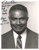 Ossie Davis signed 10x8 inch black and white photo dedicated. Good Condition. All autographs come