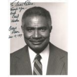 Ossie Davis signed 10x8 inch black and white photo dedicated. Good Condition. All autographs come