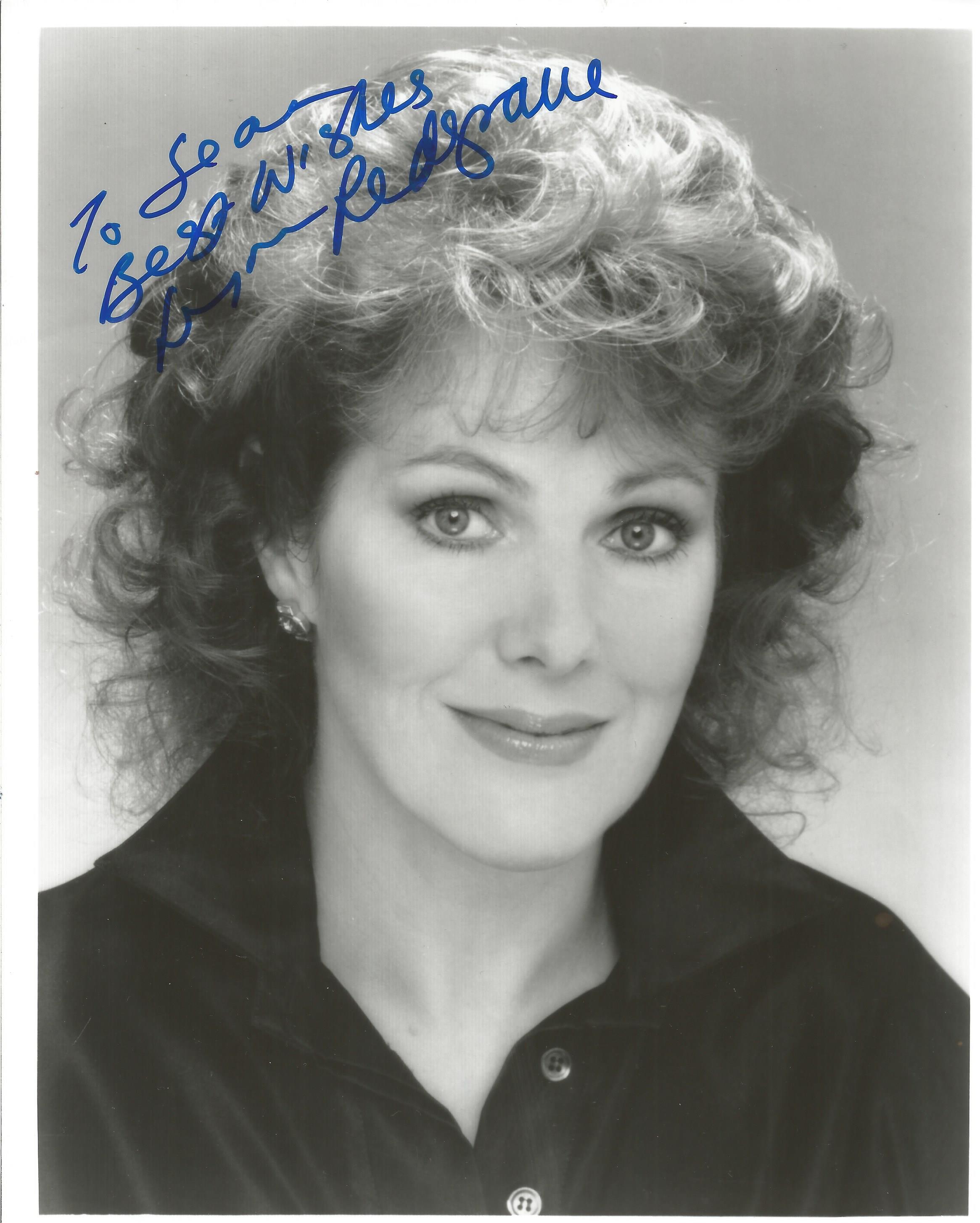Lyn Redgrave signed 10x8 inch black and white photo dedicated. Good Condition. All autographs come