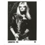 Samantha Fox signed 10x8 inch black and white photo. Good Condition. All autographs come with a