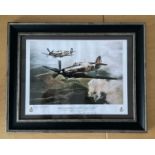 Angel's, Hurricane and Spitfire, By Reg Payne. Signed by 2, E A McDonald, Ken Johnson, plus the