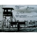 Stalag Luft III, Black and White Photo Signed by 4 including Eddie Scott-Jones, Ray Grayston, approx