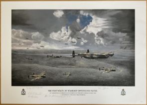 The First Wave By Warrant Officer Reg Payne, Limited Edition Print, Signed by 3 H Richardson, Ken