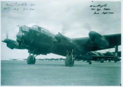 Lancaster Bombers of 463 and 467 Squadrons at RAF Waddington prepare to Take off, Black and White