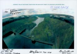Derwent Valley and Dams taken from the Rear Gun Turret of Canadian Lancaster Vera, Colour Photo