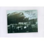 Bomber Boys, Black and White Photo Signed by 3 including Ray Grayston, Ernie Patterson, approx