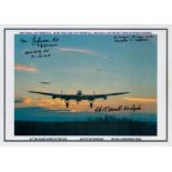 Laurence Binyon's Poem For The Fallen with Lancasters in Flight at Sunset, Colour Photo Signed by