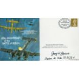 Hauptmann Hermann Greiner (Night-Fighter Ace) Signed and Flown FDC 60th Anniversary of the Battle of