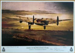 Wheels Up Skipper By Reg Payne, Limited Edition Print, Signed by 3 E A McDonald, Ted McRae, Ken