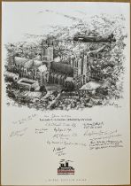 Lancaster Over Lincoln Cathedral By Chris Bird, Black and White Limited Edition Print, Signed by