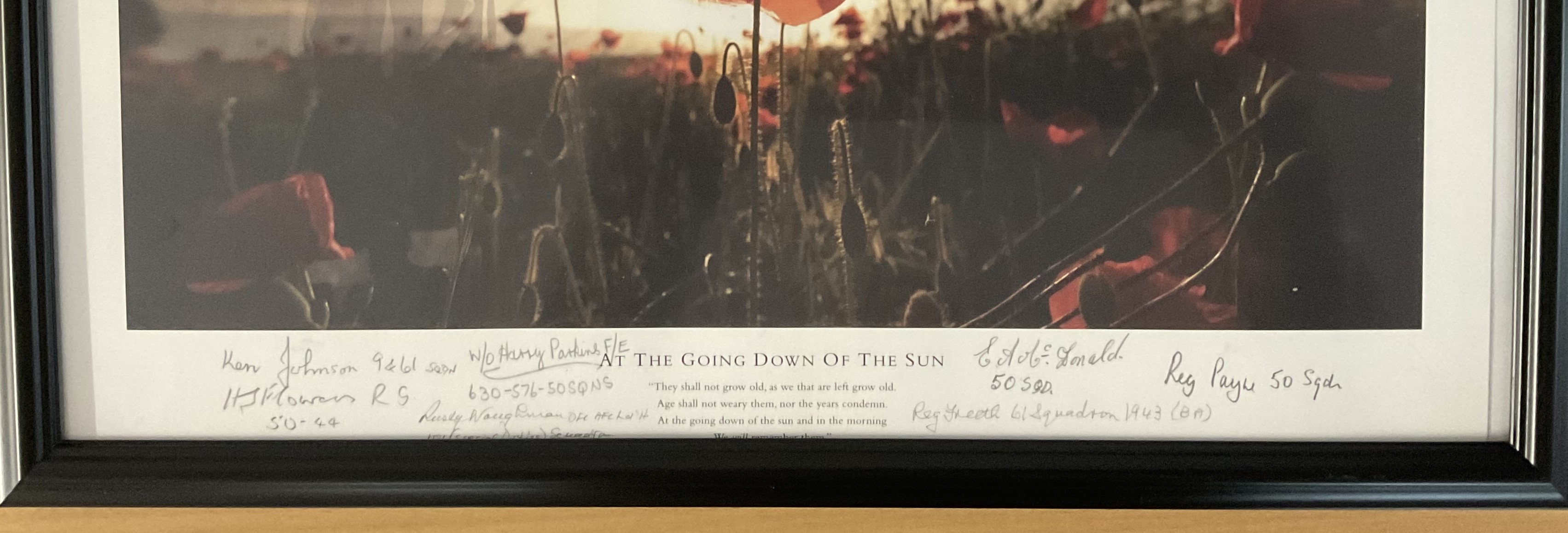 At the Going Down of the Sun, signed by 7 including H J Flowers, Harry Parkins, Ken Johnson, Rusty - Image 2 of 2