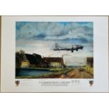 A B17 Bomber of The 384th, By Reg Payne, Limited Edition Print Signed by 5 including John J