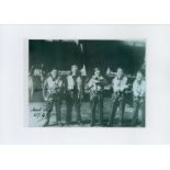 RAF Bomber Command 617 Squadron Crew Photo, Black and White Photo Signed by 2 Basil Fish, Des