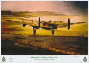 Wheels up skipper print by Reg Payne signed by 1. Numbered 15 of 30. Reg Payne was RAF flight crew