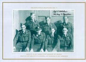 The Crew of MZ 451, Halifax MK III, MH - F, Black and White Photo Signed by Sgt A Nicholson,
