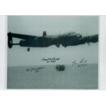 Dambusters - 617 Squadron, Black and White Photo Signed by 3 including Grant McDonald, George Johnny