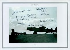 The Waiting - 1944, Black and White Photo Signed by 9 including Dick Starkey, Jim Booker, approx
