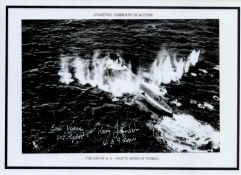 The End of A U-Boat's Reign of Terror. Coastal Command in Action. Black and White Photo Signed by