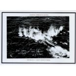 The End of A U-Boat's Reign of Terror. Coastal Command in Action. Black and White Photo Signed by