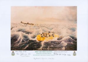 What are their chance's print by Reg Payne. Signed by 5 including Wagner, Johnson, Donald, Freeth