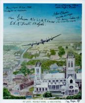 At Last, Nearly Home. By Reg Payne, Colour Photo Signed by 6 including Henry Wagner, Arthur