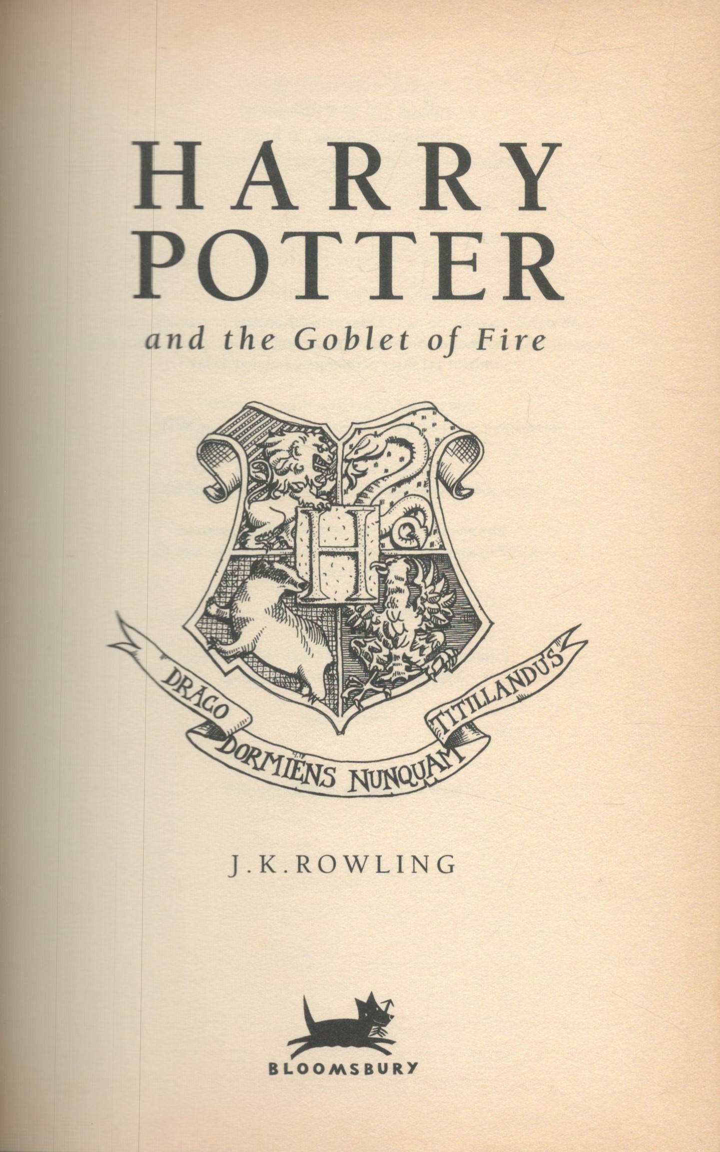 Harry Potter and the Goblet of Fire by J K Rowling 2000 hardback book with 636 pages, some slight - Image 2 of 3